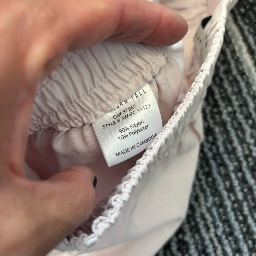 NWT American Tall Relaxed Pull On Pants Small Tall Light Pink Wide Leg - Picture 5 of 11